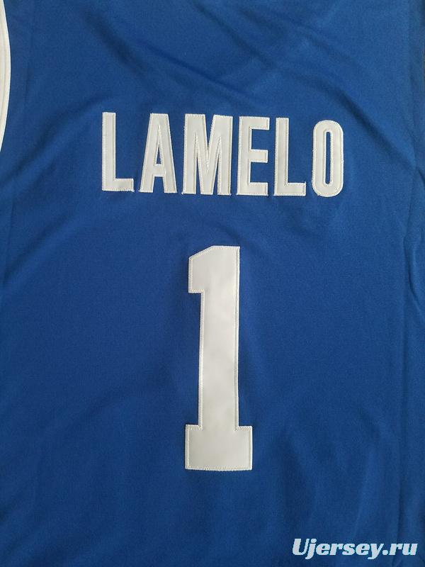 Lamelo Ball 1 Lithuania Vytautas Blue Basketball Jersey