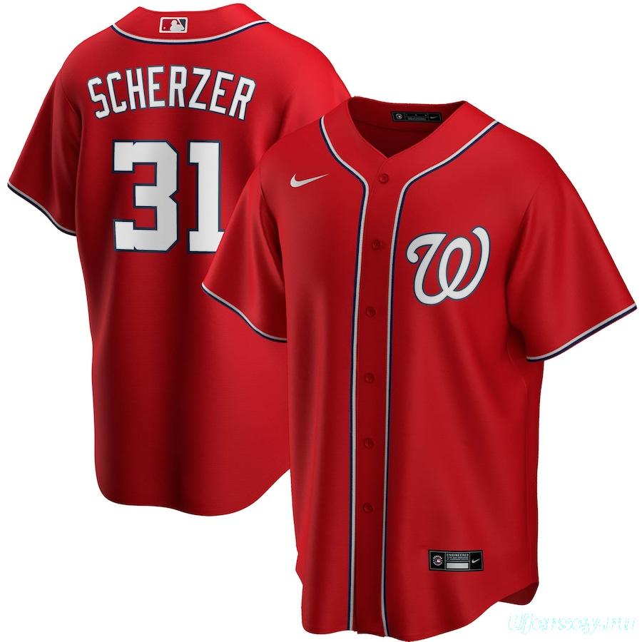 Youth Max Scherzer Red Alternate 2020 Player Team Jersey