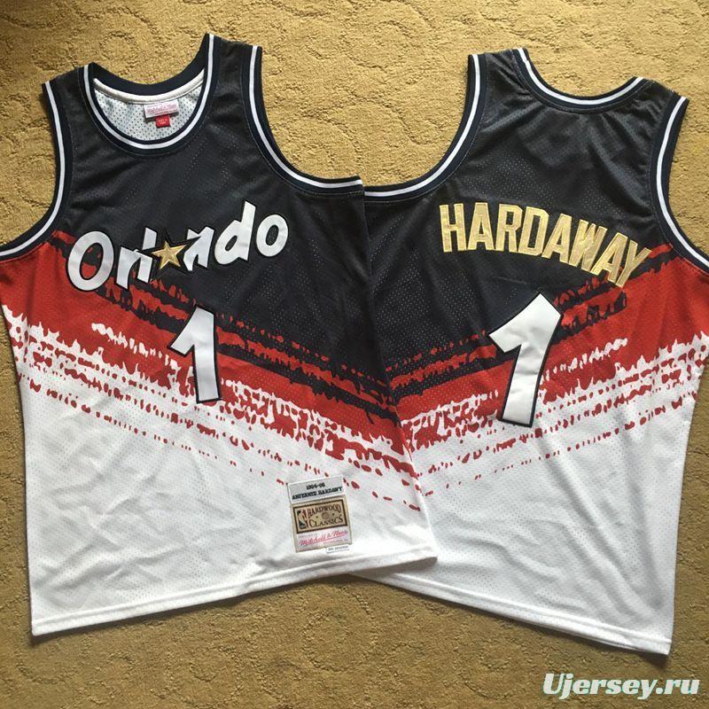 Men's Anfernee Hardaway Black And White Retro Classic Team Jersey