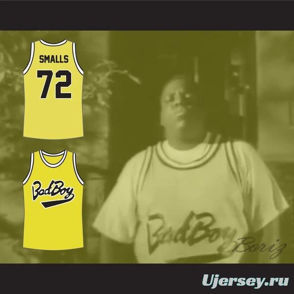 Notorious B.I.G. Biggie Smalls 72 Bad Boy Yellow Basketball Jersey