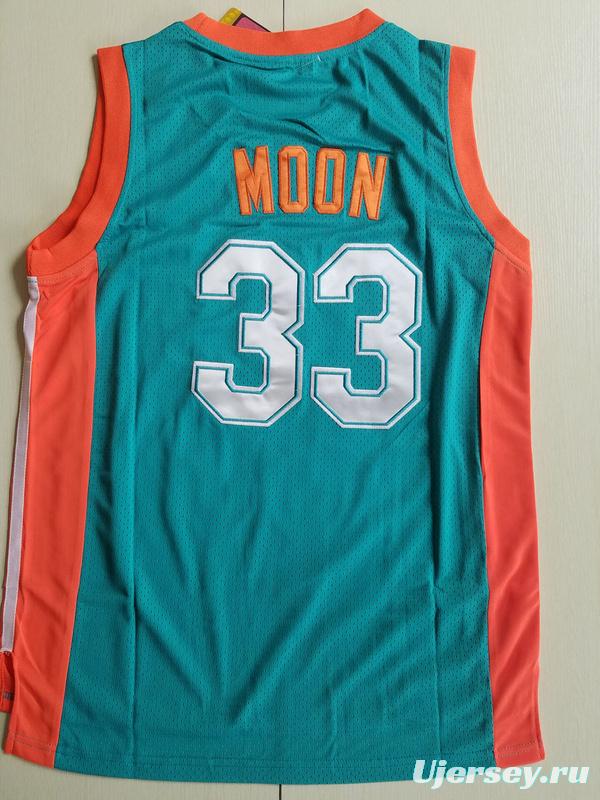 Flint Tropics 33 Jackie Moon Teal Basketball Jersey Semi Pro Team New