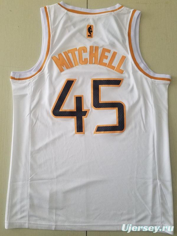 Donovan Mitchell 45 White Golden Edition Jersey