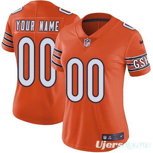 Women's Orange Alternate Custom Game Team Jersey