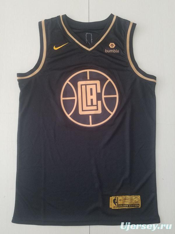 Paul George 13 Black Golden Edition Jersey