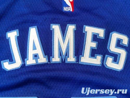 Men's LeBron James Blue Retro Classic Team Jersey