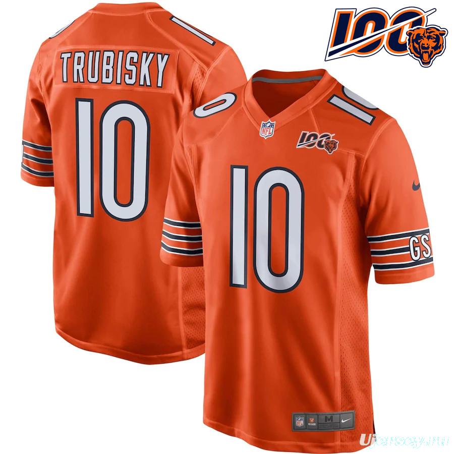 Youth Mitchell Trubisky Orange 100th Season Player Limited Team Jersey
