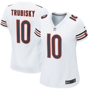 Women's Mitchell Trubisky White Player Limited Team Jersey