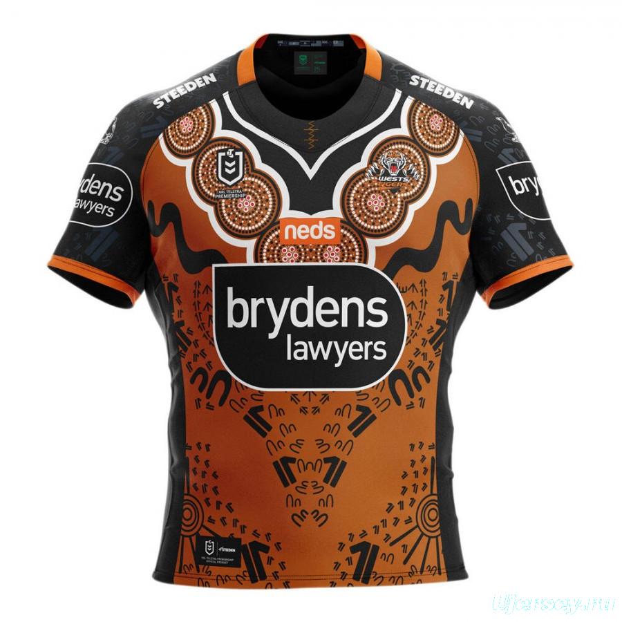 Wests Tigers 2021 Mens Indigenous Rugby Jersey