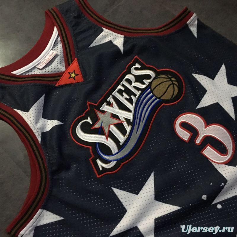 Men's Allen Iverson Black Retro Classic Team Jersey