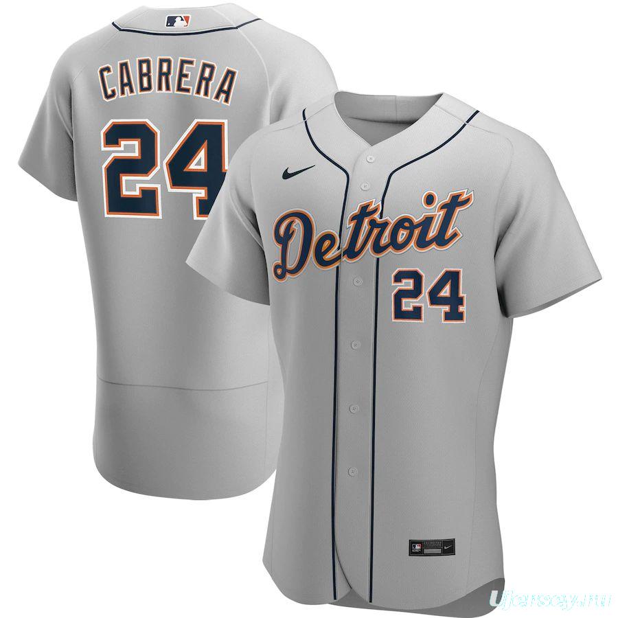 Men's Miguel Cabrera Gray Road 2020 Authentic Player Team Jersey