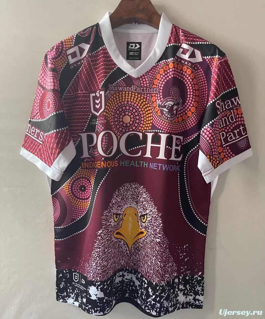 Manly Warringah Sea Eagles 2021 Mens Indigenous Rugby Jersey