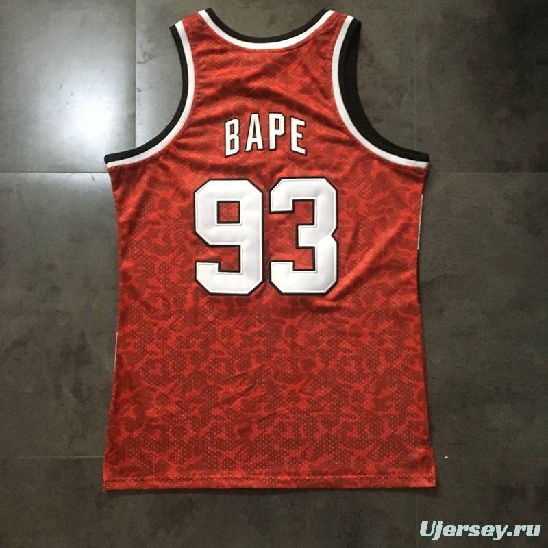 Men's BAPE Red Retro Classic Team Jersey