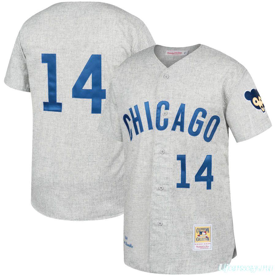 Men's Ernie Banks Gray Away 1969 Throwback Jersey