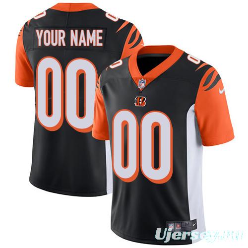 Men's Black Customized Limited Team Jersey