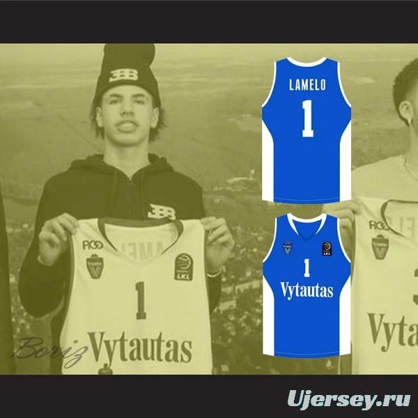 Lamelo Ball 1 Lithuania Vytautas Blue Basketball Jersey