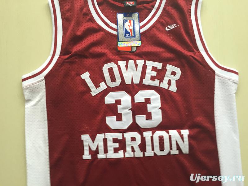 Kobe Bryant 33 Lower Merion High School Red Basketball Jersey