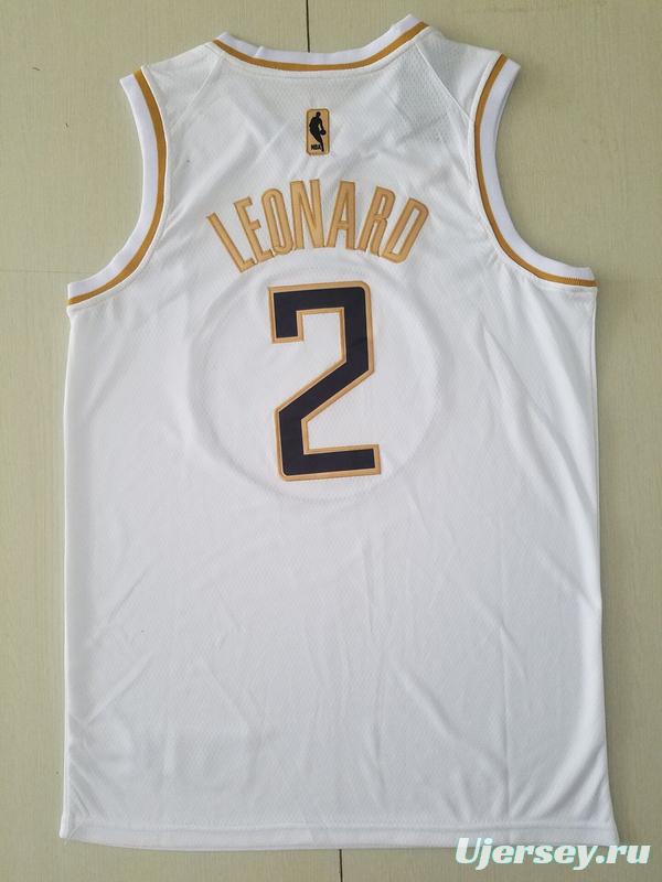 Kawhi Leonard 2 White Golden Edition Jersey