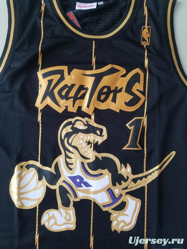 Tracy McGrady 1 1998-99 Throwback Classics Black Golden Edition Jersey