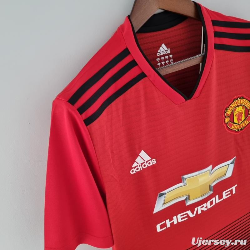 Retro 18/19 Manchester United Home Soccer Jersey