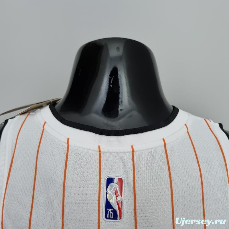 75th Anniversary Orlando Magic Fultz #20 White Orange NBA Jersey