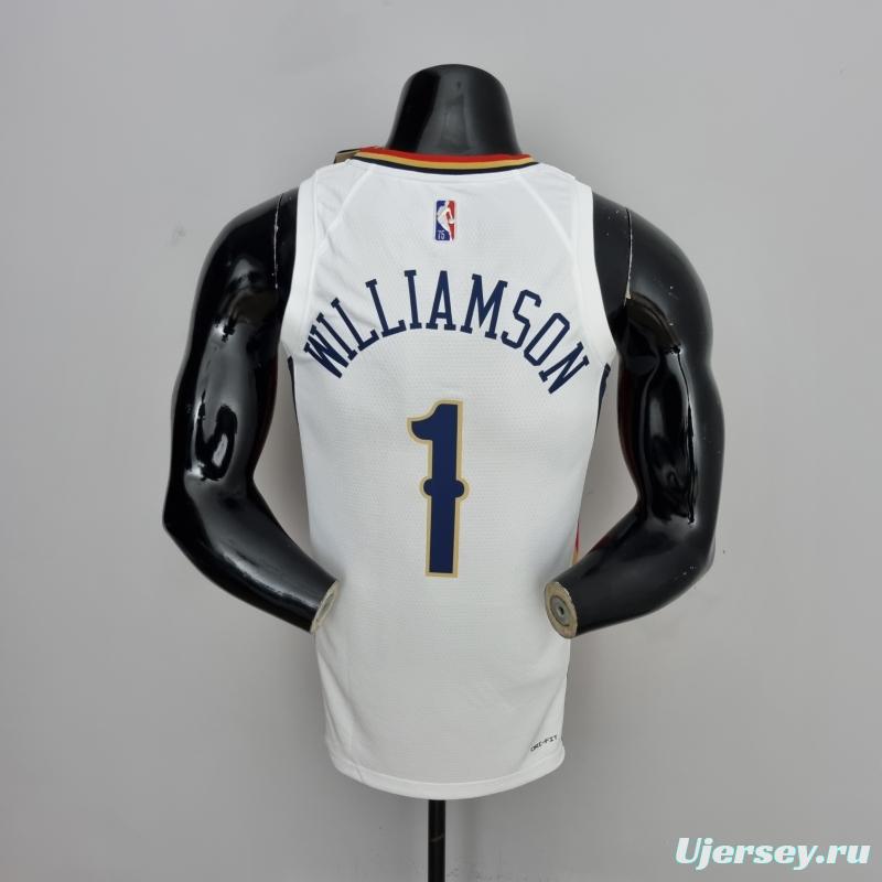 2022 New Orleans Pelicans City Edition Williams #1 White NBA Jersey