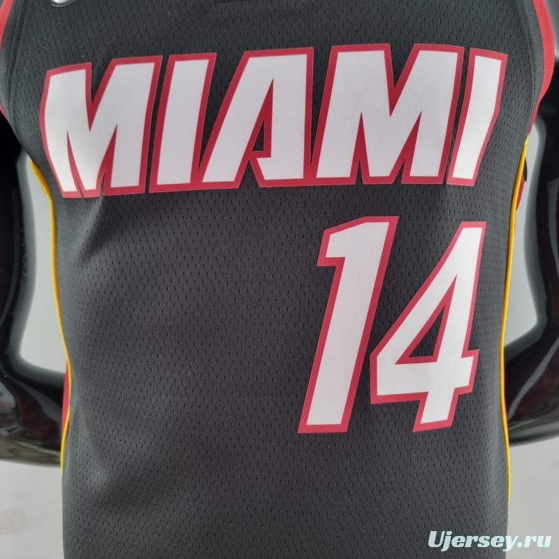 75th Anniversary Miami Heat HERRO#14 Black NBA Jersey