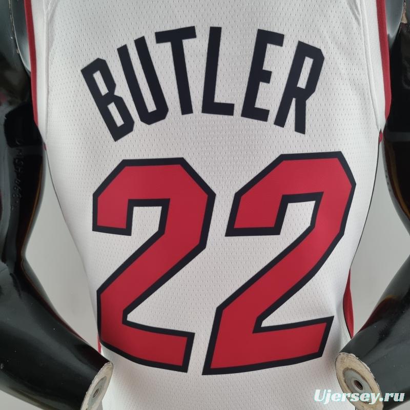 75th Anniversary Miami Heat BUTLER#22 White NBA Jersey