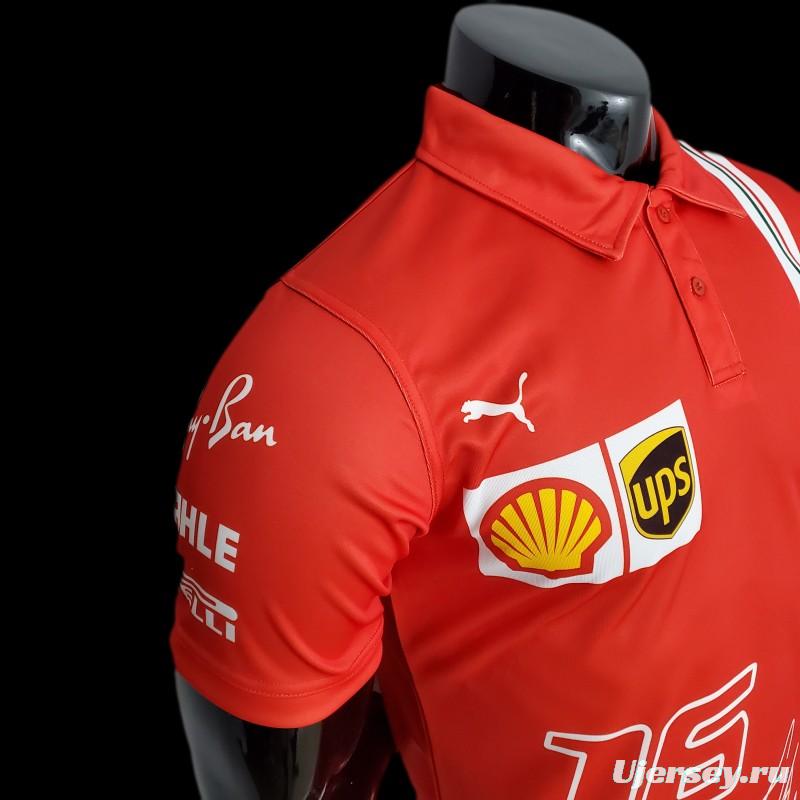 F1 Formula One 2022 Ferrari Polo Red 