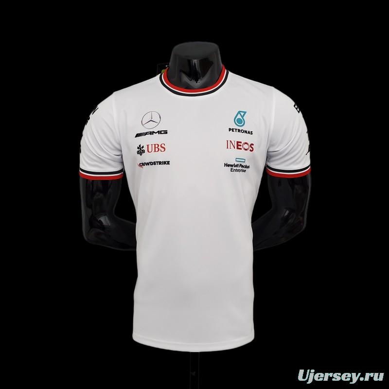 F1 Formula One Racing Suit; Mercedes White 