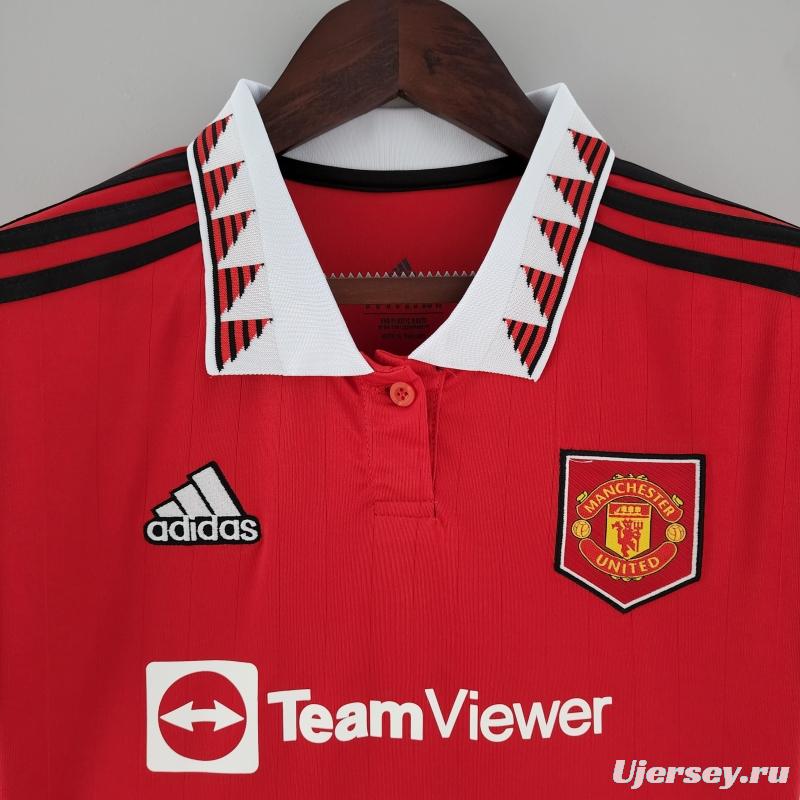 22/23 Women Manchester United Home  Soccer Jersey