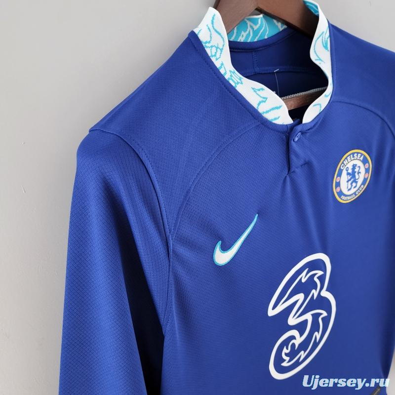 22/23 Long Sleeve Chelsea Home  Soccer Jersey