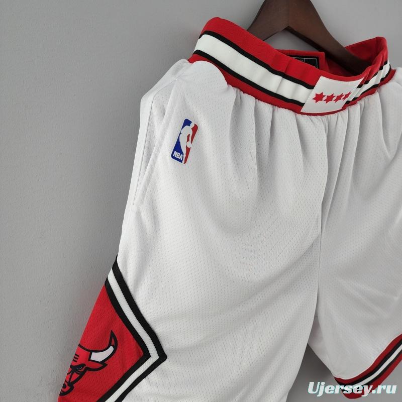 Chicago Bulls White NBA Shorts 