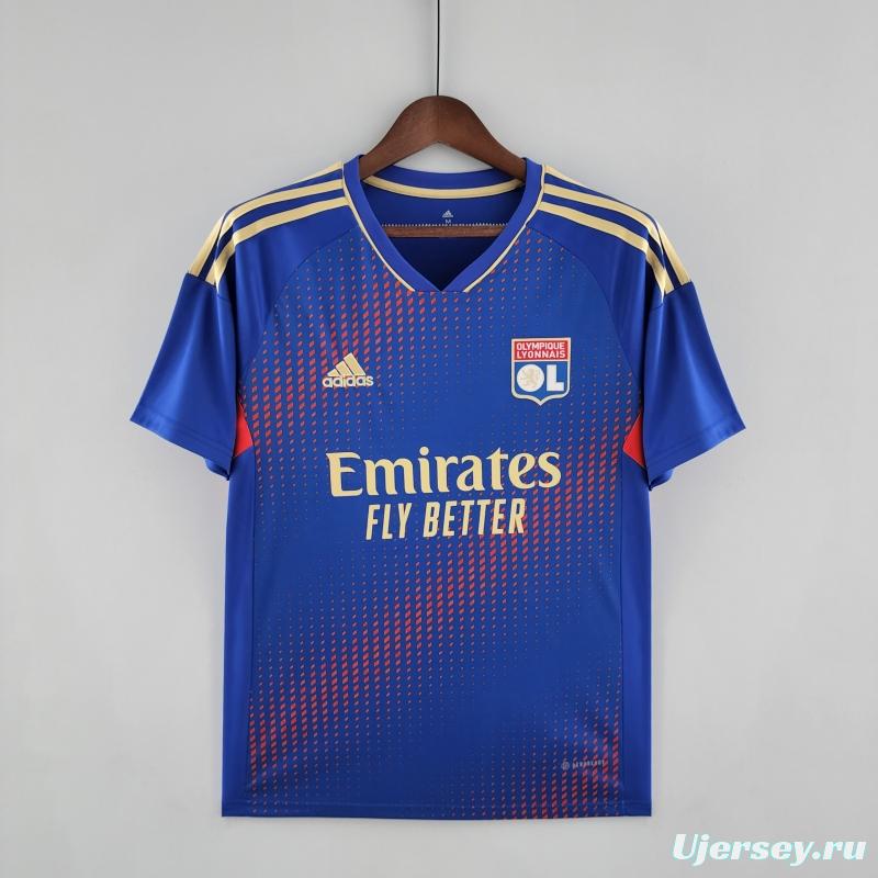 22/23 Lyon Forth Blue Soccer Jersey