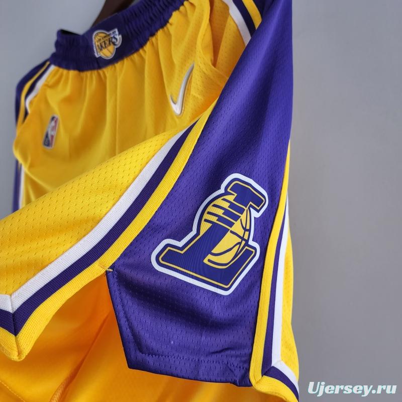 75th Anniversary Los Angeles Lakers Yellow NBA Shorts