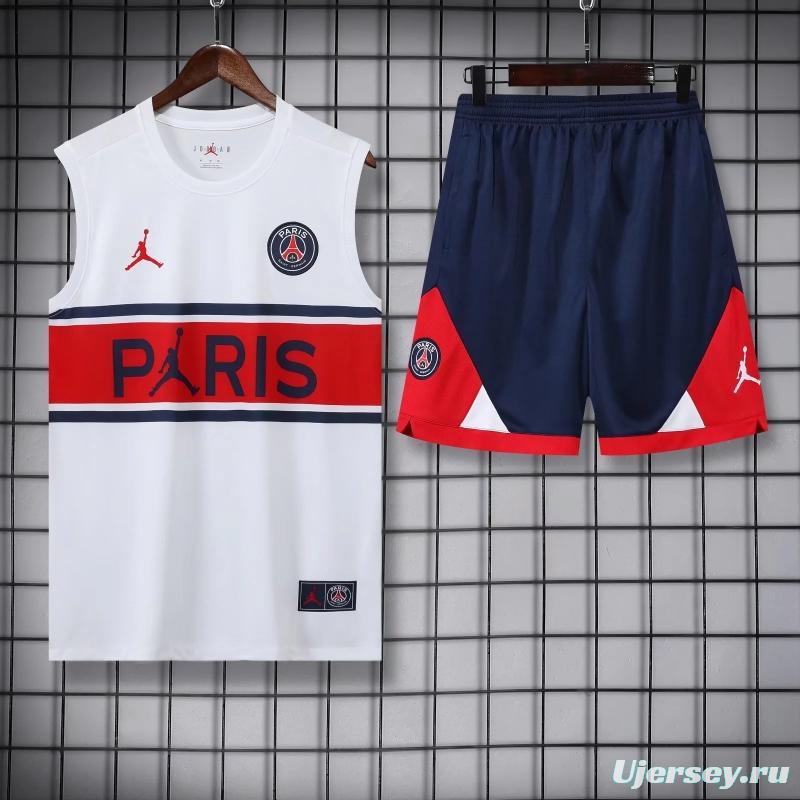 22/23PSG White Red BArsenal Pre-match Training Jersey Vest