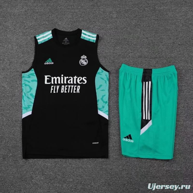 22/23 Real Madrid Pre-match Training Jersey Black Vest