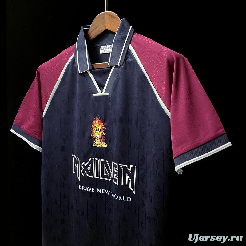 Retro 1999 West Ham Iron Maiden Home Soccer Jersey
