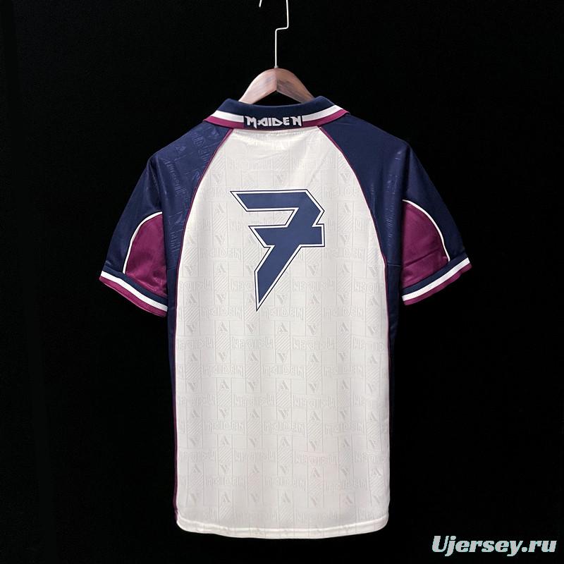 Retro 1999 West Ham Iron Maiden Away Soccer Jersey