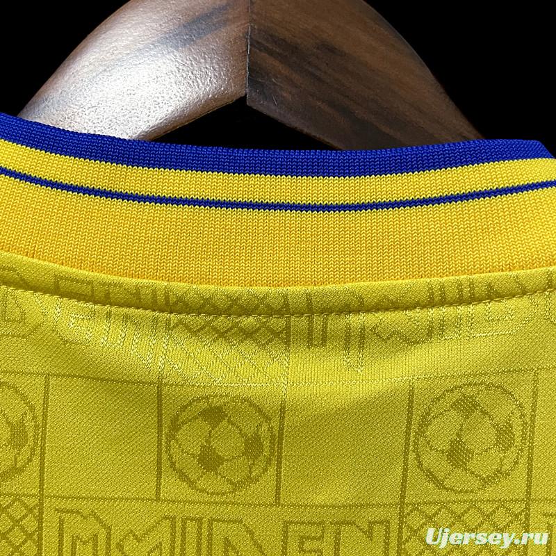 Retro 2008 West Ham Iron Maiden Yellow Jersey