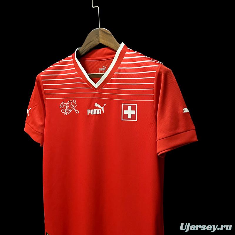 2022 Switzerland Home Soccer Jersey