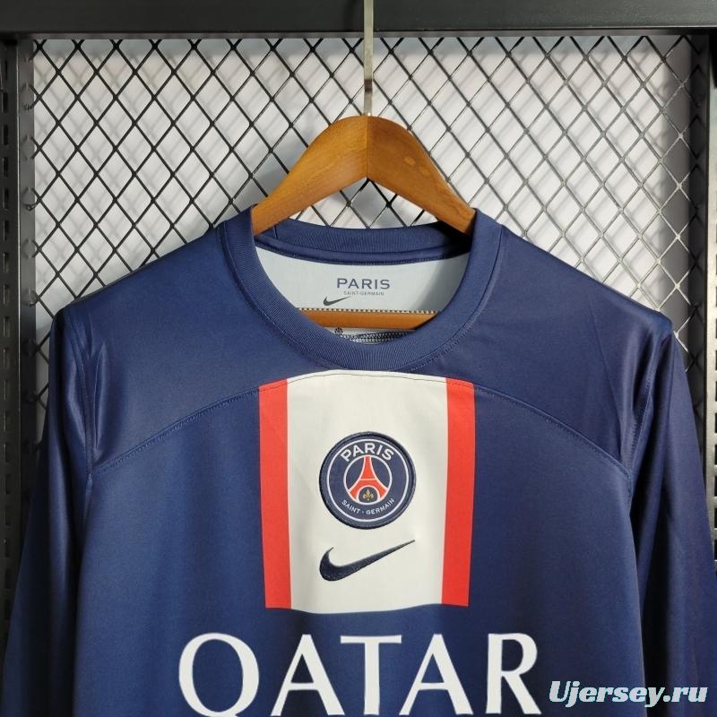 22/23 Long Sleeve PSG Paris Home Soccer Jersey