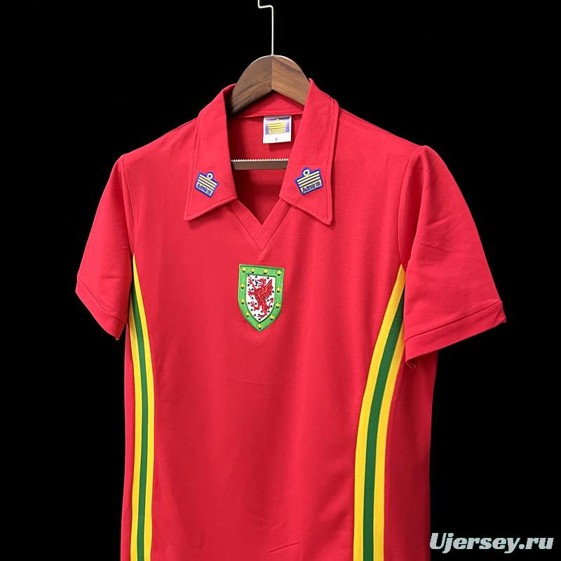 Retro 76/79 Wales home Soccer Jersey