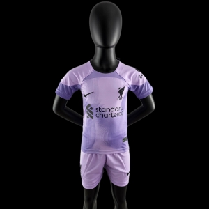 22/23 Liverpool Kids Kit Goalkeeper Purple Size 16-28