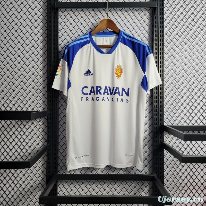 22/23 Real Zaragoza Home Soccer Jersey