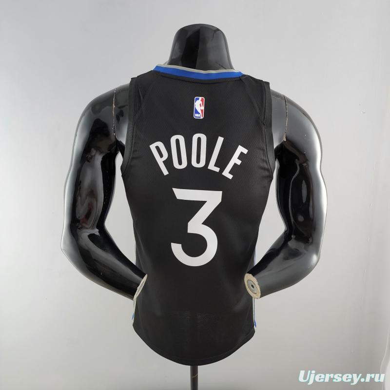 2020 POOLE#3 Warriors City Edition Black &amp; Grey NBA Jersey