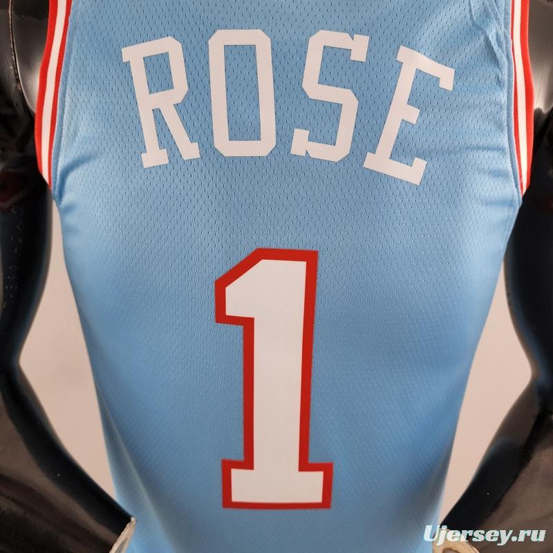 Chicago Bulls ROSE#1 Blue NBA Jersey