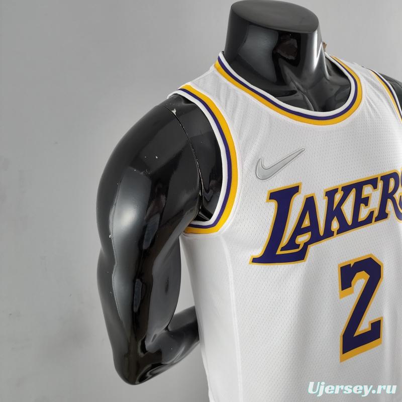 75th Anniversary IRVING #2 Los Angeles Lakers White NBA Jersey