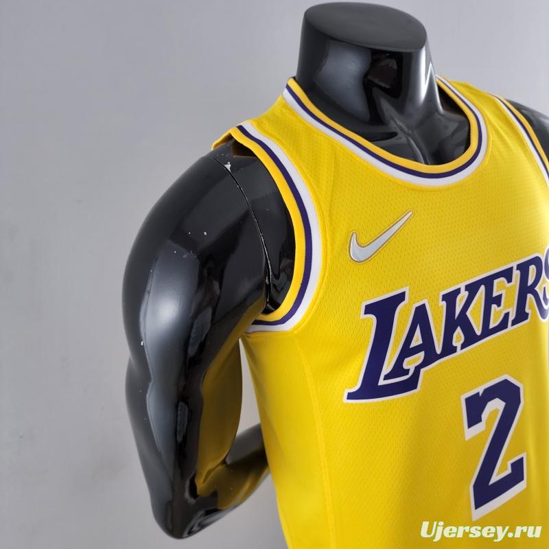 75th Anniversary IRVING #2 Los Angeles Lakers Yellow NBA Jersey