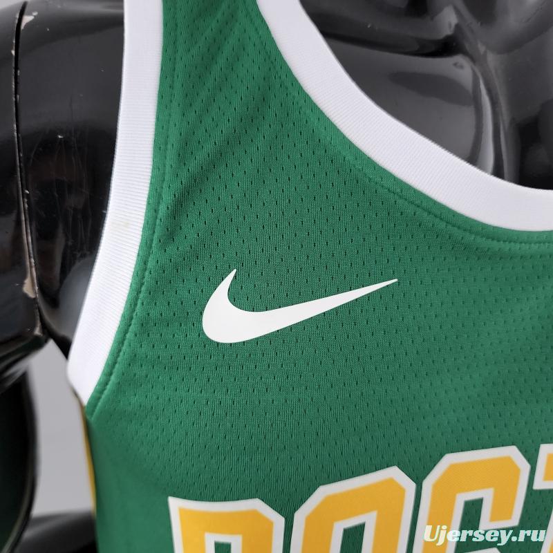 Boston Celtics BROWN#7 Green Gold NBA Jersey