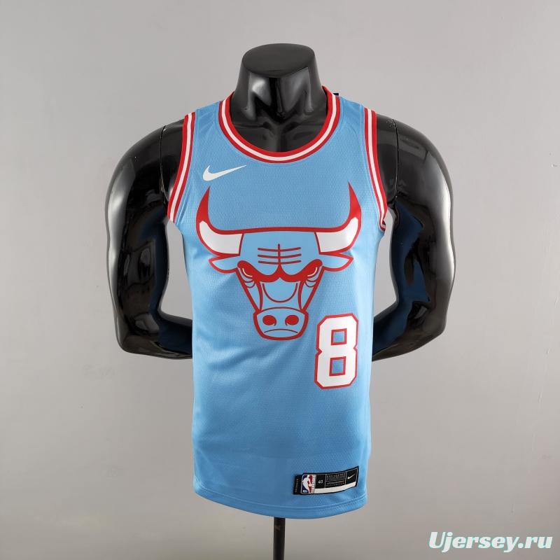 Chicago Bulls LAVINE #8 Blue NBA Jersey